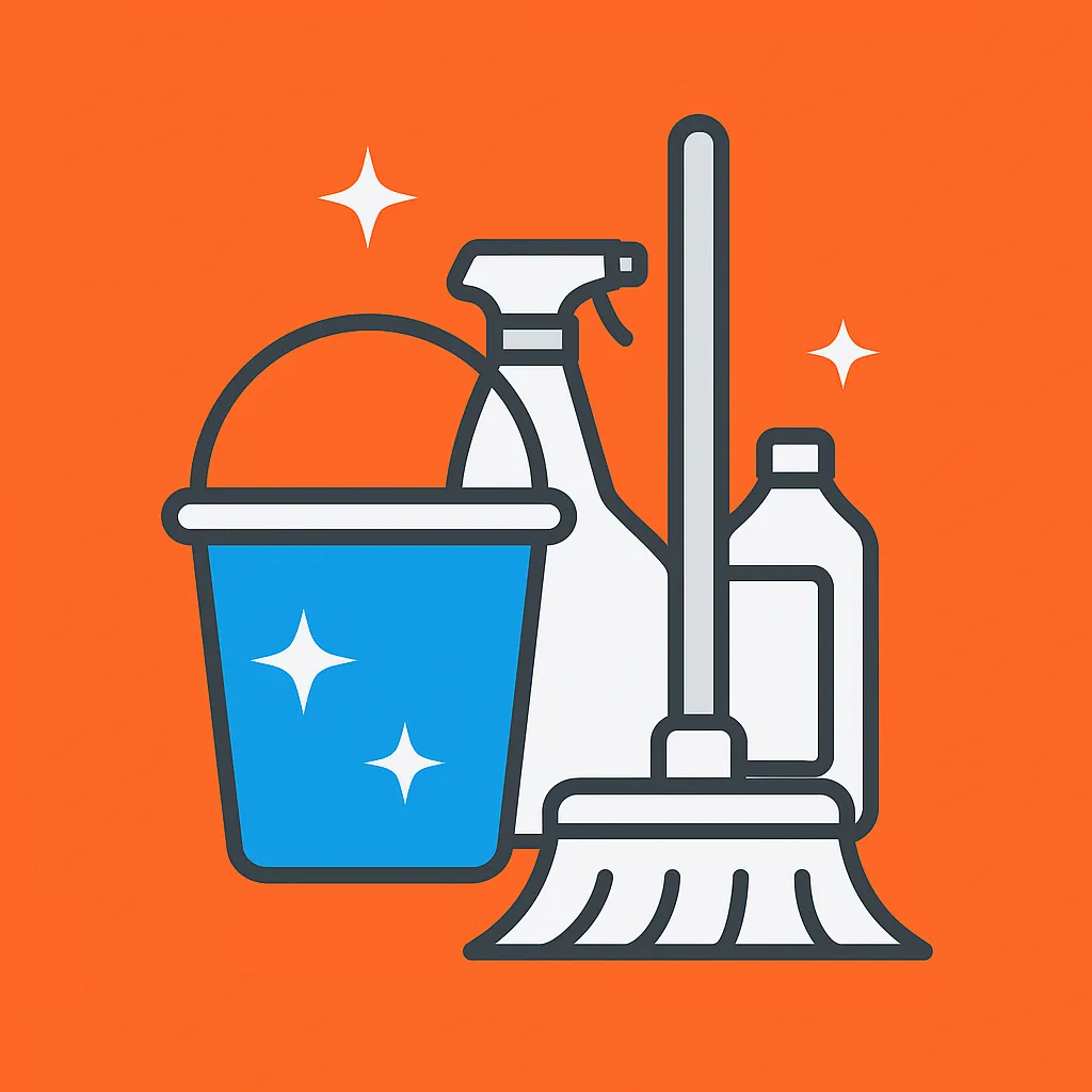 Pulizie di fondo a Verona con secchio, mocio e prodotti professionali