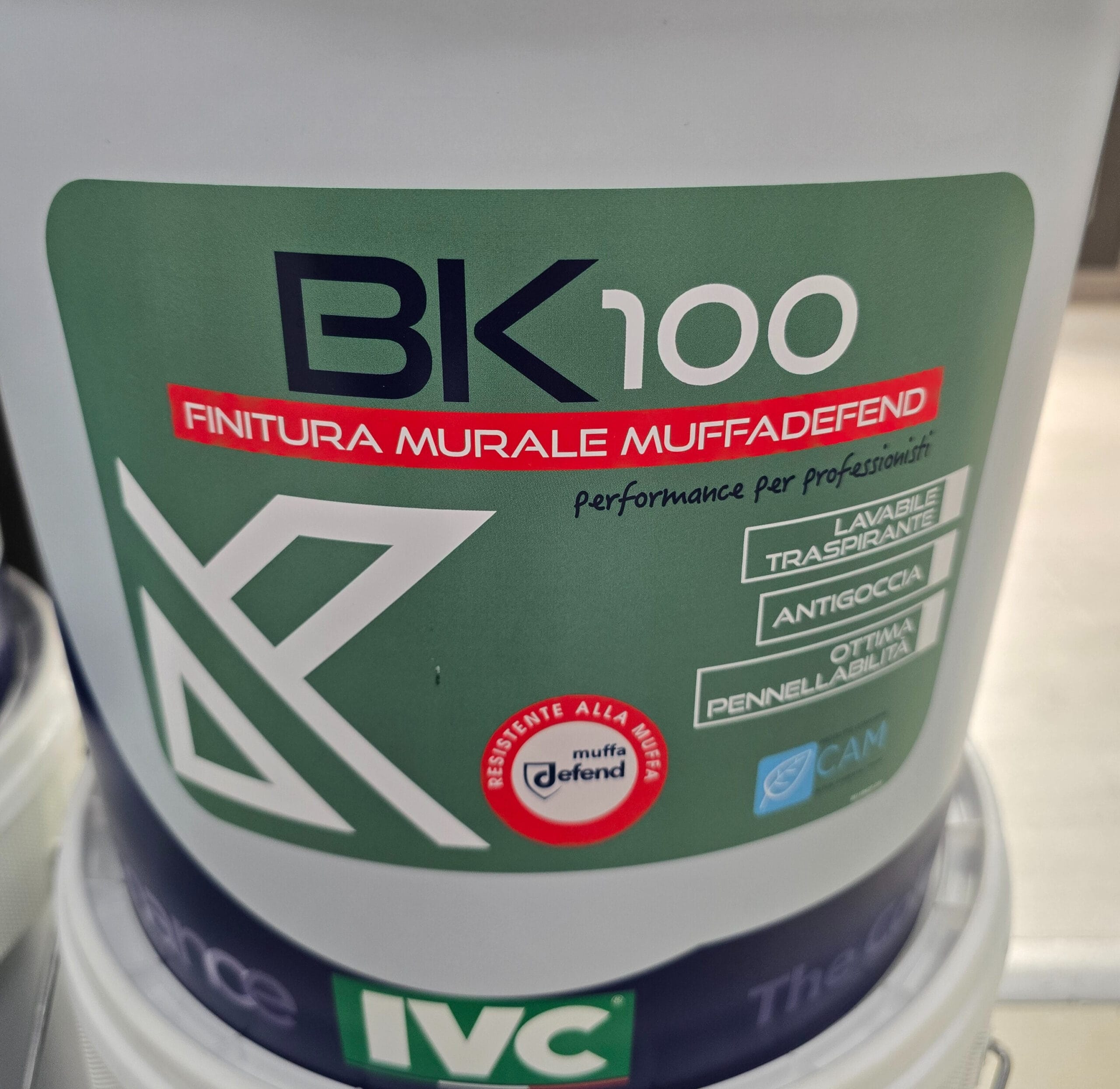 Pittura igienizzante antimuffa BK100 Muffadefend utilizzata per imbiancare la cantina a Verona